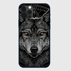Чехол для iPhone 12 Pro Max Морда волка, цвет: 3D-черный