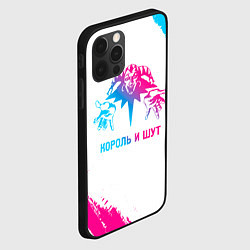 Чехол для iPhone 12 Pro Max Король и Шут neon gradient style, цвет: 3D-черный — фото 2