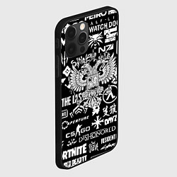 Чехол для iPhone 12 Pro Max Киберсорт Россия герб, цвет: 3D-черный — фото 2