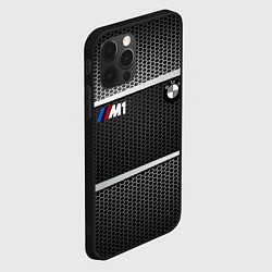 Чехол для iPhone 12 Pro Max BMW металлическая сетка, цвет: 3D-черный — фото 2