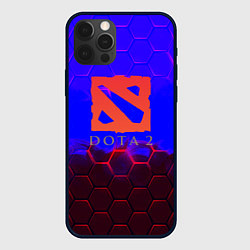 Чехол для iPhone 12 Pro Max Dota 2 броня текстура, цвет: 3D-черный