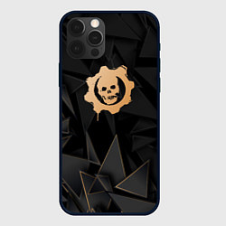 Чехол iPhone 12 Pro Max Gears of War golden poly