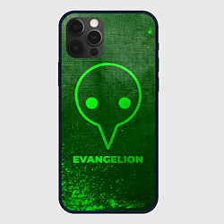 Чехол iPhone 12 Pro Max Evangelion - green gradient