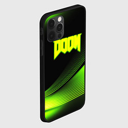 Чехол для iPhone 12 Pro Max Doom абстракция кислотная, цвет: 3D-черный — фото 2