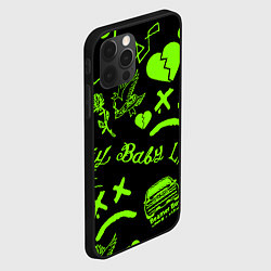 Чехол для iPhone 12 Pro Max Lil Peep кислота, цвет: 3D-черный — фото 2