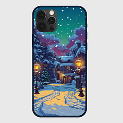 Чехол для iPhone 12 Pro Max Глубокая зимняя ночь перед рождеством, цвет: 3D-черный