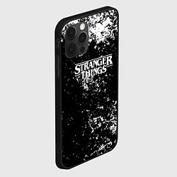 Чехол для iPhone 12 Pro Max Stranger things брызги красок, цвет: 3D-черный — фото 2