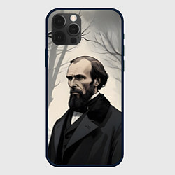 Чехол для iPhone 12 Pro Max Достоевский зимняя аллея, цвет: 3D-черный