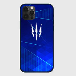 Чехол для iPhone 12 Pro Max The Witcher blue poly, цвет: 3D-черный