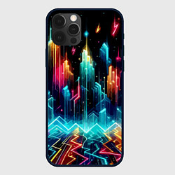 Чехол для iPhone 12 Pro Max Neon fantastic metropolis - vaporwave, цвет: 3D-черный