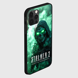 Чехол для iPhone 12 Pro Max Stalker 2 череп с зелеными глазами, цвет: 3D-черный — фото 2