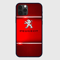 Чехол iPhone 12 Pro Max Peugeot metal steel