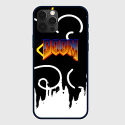 Чехол для iPhone 12 Pro Max Doom game pattern, цвет: 3D-черный