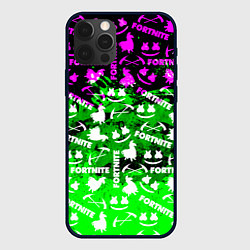 Чехол для iPhone 12 Pro Max Fortnite краски кислота, цвет: 3D-черный