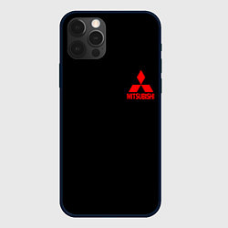 Чехол для iPhone 12 Pro Max Mitsubishi logo, цвет: 3D-черный