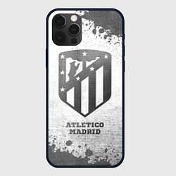 Чехол для iPhone 12 Pro Max Atletico Madrid - white gradient, цвет: 3D-черный