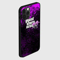 Чехол для iPhone 12 Pro Max GTA 6 vice city брызги красок неон, цвет: 3D-черный — фото 2