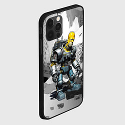 Чехол для iPhone 12 Pro Max Homer Simpson cool cyborg - ai art fantasy, цвет: 3D-черный — фото 2