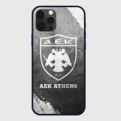 Чехол для iPhone 12 Pro Max AEK Athens - grey gradient, цвет: 3D-черный
