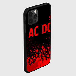 Чехол для iPhone 12 Pro Max AC DC - red gradient посередине, цвет: 3D-черный — фото 2