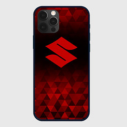 Чехол для iPhone 12 Pro Max Suzuki red poly, цвет: 3D-черный