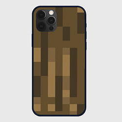 Чехол для iPhone 12 Pro Max Wood - Minecraft, цвет: 3D-черный