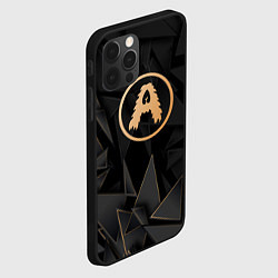 Чехол для iPhone 12 Pro Max Aerosmith golden poly, цвет: 3D-черный — фото 2