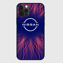 Чехол для iPhone 12 Pro Max Nissan red energy, цвет: 3D-черный