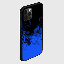Чехол для iPhone 12 Pro Max Абстрактный синий огонь, цвет: 3D-черный — фото 2
