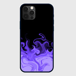 Чехол для iPhone 12 Pro Max Абстрактный фиолетовый огонь, цвет: 3D-черный