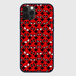 Чехол для iPhone 12 Pro Max Дэдпул и Человек паук, цвет: 3D-черный