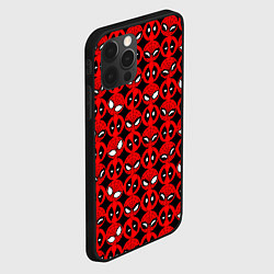 Чехол для iPhone 12 Pro Max Дэдпул и Человек паук, цвет: 3D-черный — фото 2