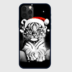 Чехол для iPhone 12 Pro Max Милый тигрёнок на Рождество, цвет: 3D-черный