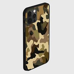 Чехол для iPhone 12 Pro Max Милитари камуфляж, цвет: 3D-черный — фото 2