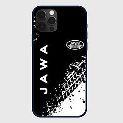 Чехол для iPhone 12 Pro Max Jawa - следы от шин, цвет: 3D-черный