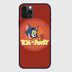 Чехол для iPhone 12 Pro Max Том и джерри, цвет: 3D-черный