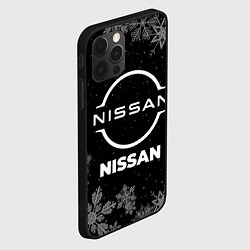 Чехол для iPhone 12 Pro Max Снежный Nissan, цвет: 3D-черный — фото 2