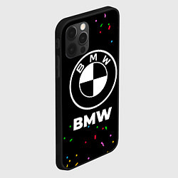 Чехол для iPhone 12 Pro Max BMW конфети, цвет: 3D-черный — фото 2