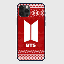 Чехол для iPhone 12 Pro Max Новогодний BTS, цвет: 3D-черный