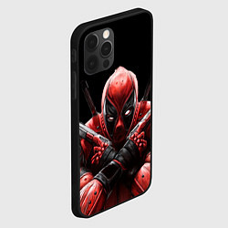 Чехол для iPhone 12 Pro Max Bloody Deadpool, цвет: 3D-черный — фото 2