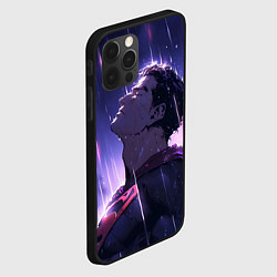 Чехол для iPhone 12 Pro Max Superman - Neon rain, цвет: 3D-черный — фото 2