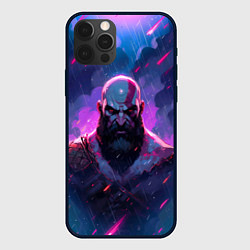 Чехол для iPhone 12 Pro Max Kratos - neon rain, цвет: 3D-черный