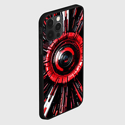 Чехол для iPhone 12 Pro Max Чёрно-красная сфера киберпанк, цвет: 3D-черный — фото 2