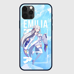 Чехол для iPhone 12 Pro Max Эмилия Re:Zero, цвет: 3D-черный