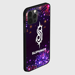 Чехол для iPhone 12 Pro Max Праздничный Slipknot Fireworks, цвет: 3D-черный — фото 2