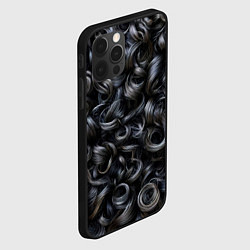 Чехол для iPhone 12 Pro Max Черные кудри, цвет: 3D-черный — фото 2