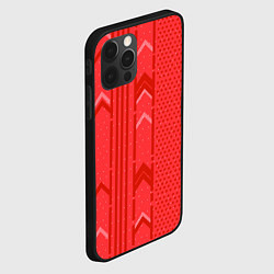 Чехол для iPhone 12 Pro Max Закулисье красные обои, цвет: 3D-черный — фото 2