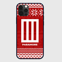 Чехол для iPhone 12 Pro Max Новогодний Paramore, цвет: 3D-черный