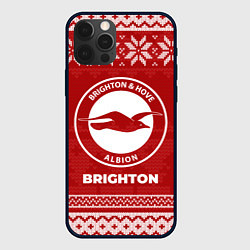 Чехол для iPhone 12 Pro Max Новогодний Brighton, цвет: 3D-черный