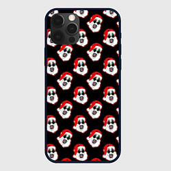 Чехол для iPhone 12 Pro Max Santa clown Art, цвет: 3D-черный